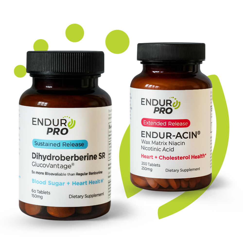 Two bottles of EndurPro dietary supplements on a white background