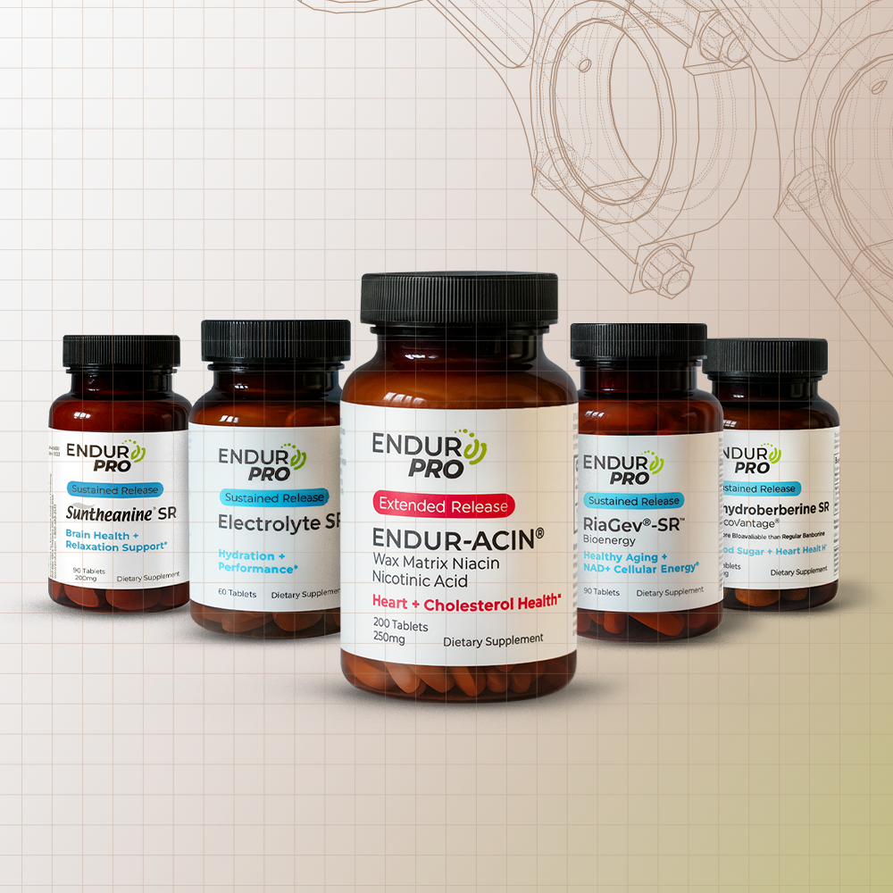 EndurPro dietary supplement bottles on a light background