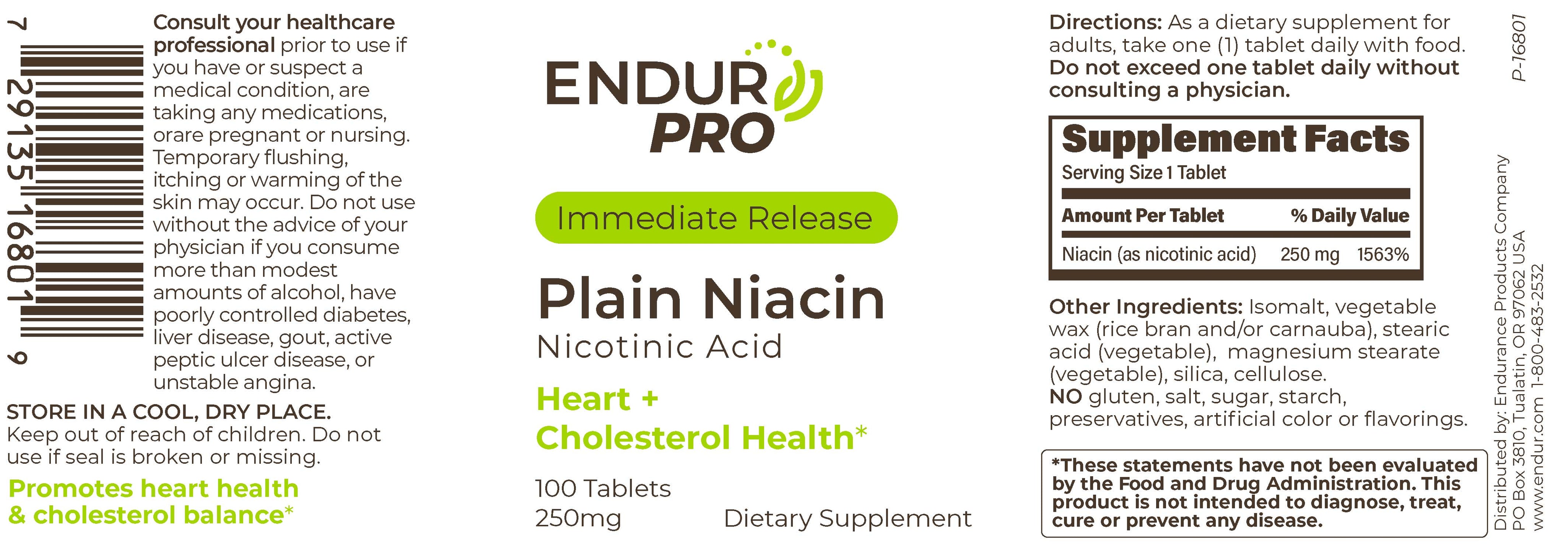 Plain Niacin 250mg