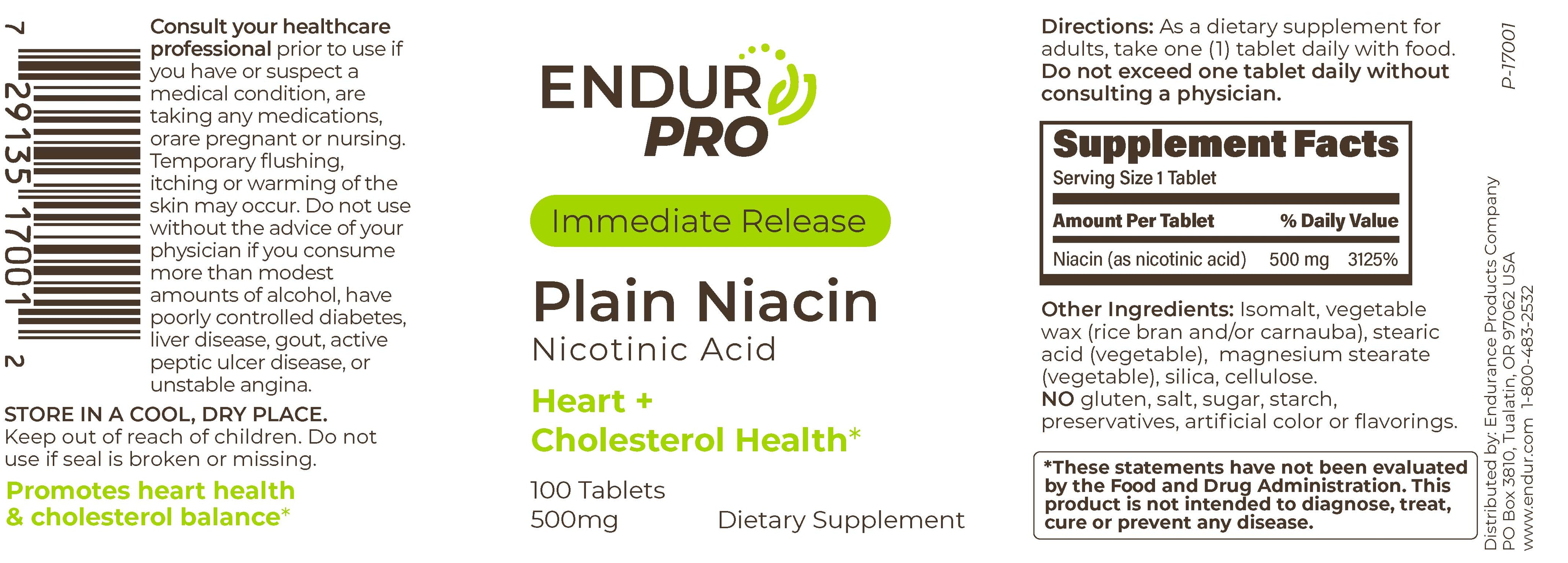 Plain Niacin 500mg