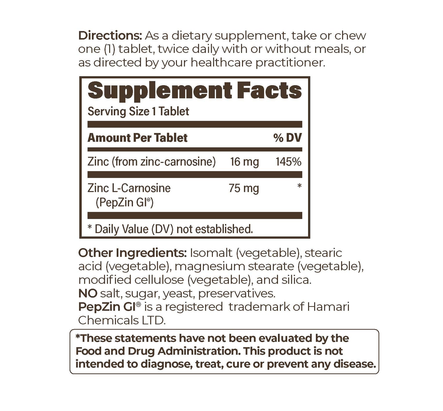 PepZin GI 75mg Chewable